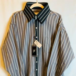 Bare Fox Platinum 100% Cotton Clothing Button Down Men Long Sleeve Shirt Size XL